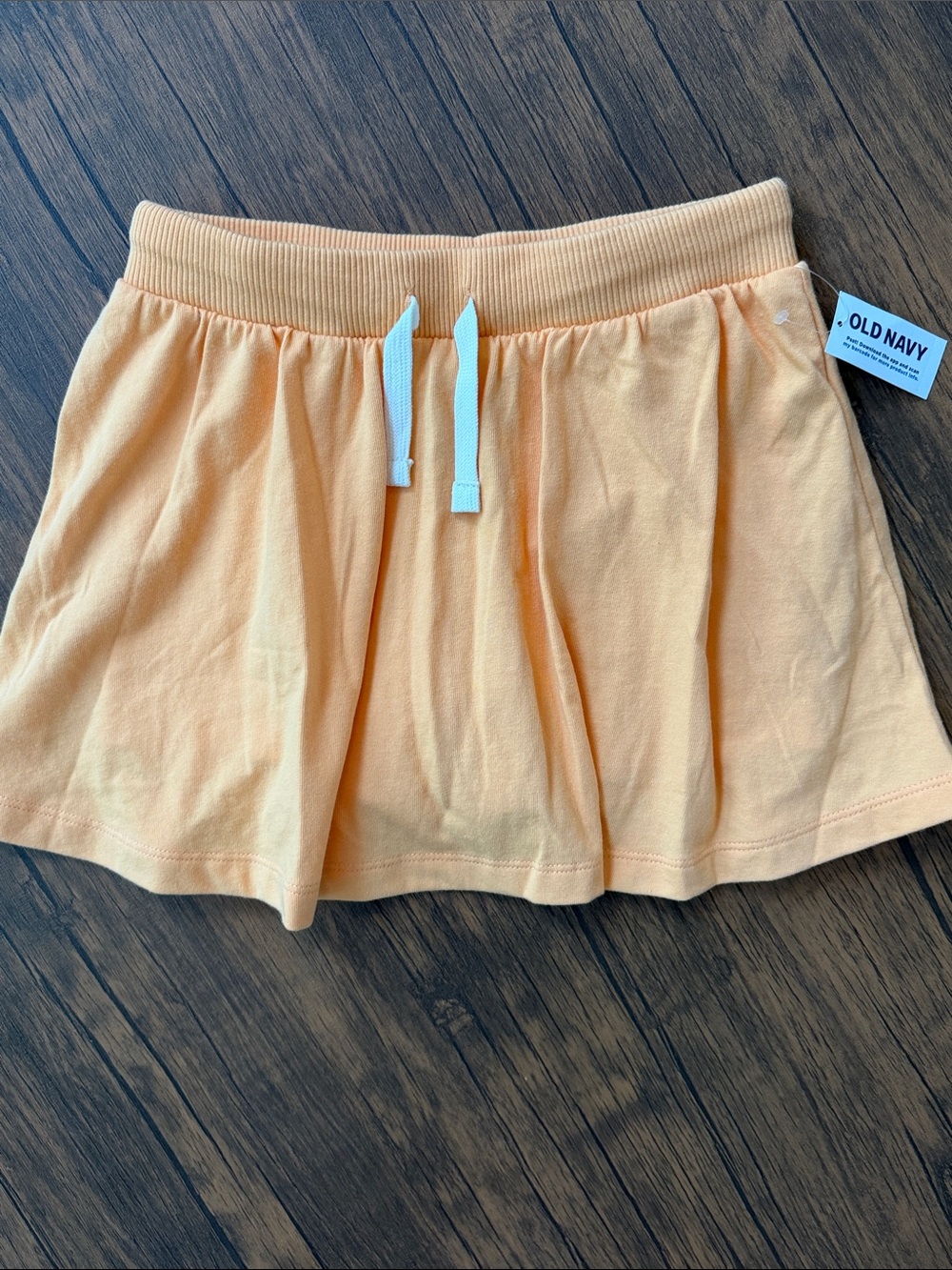 NWT Old Navy Girls Drawstring Skort Size 8 Peach Built-In Shorts